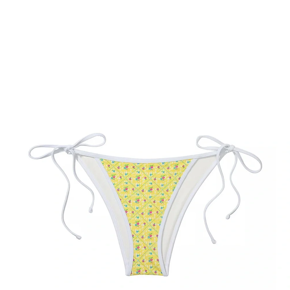 Yellow and White Bikini‎ Bottom